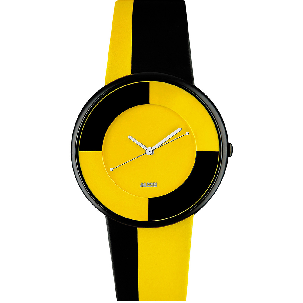 Watch Time 3 hands Luna Yellow Brick by Allessandro Mendini AL8014