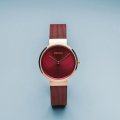 Reloj de cuarzo para mujer rojo y dorado rosa Colección Primavera-Verano Bering