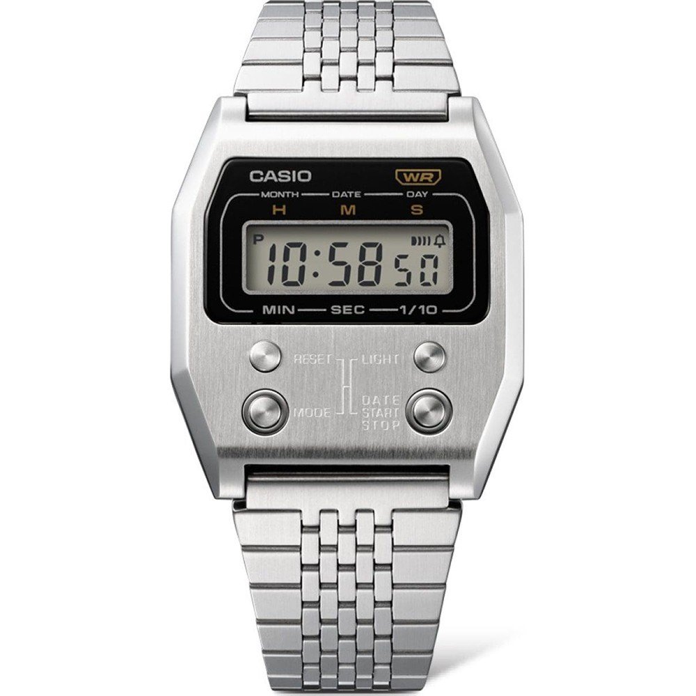 Casio Relojes generales de hombre Digital A-168WA-1UWD - WW, plateado,  Digital, movimiento de cuarzo