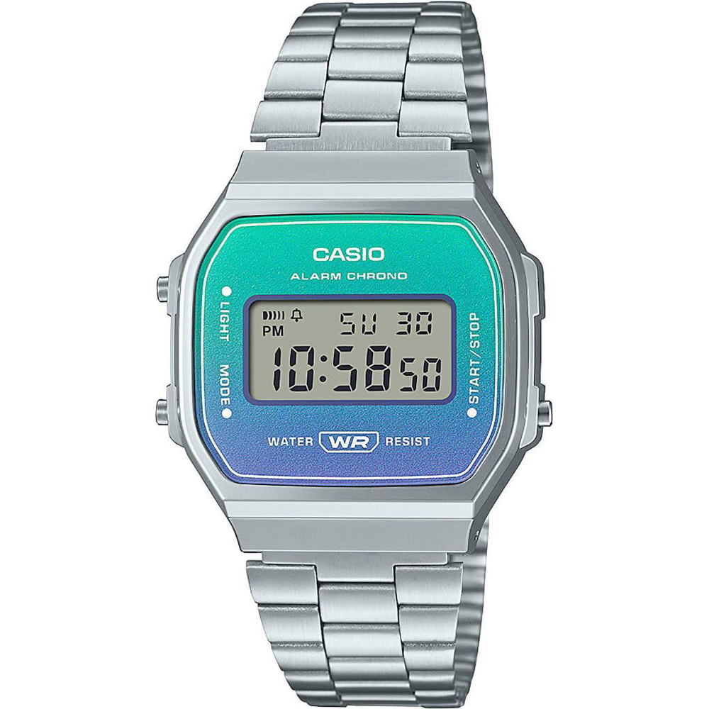 Casio Relojes generales de hombre Digital A-168WA-1UWD - WW, plateado,  Digital, movimiento de cuarzo