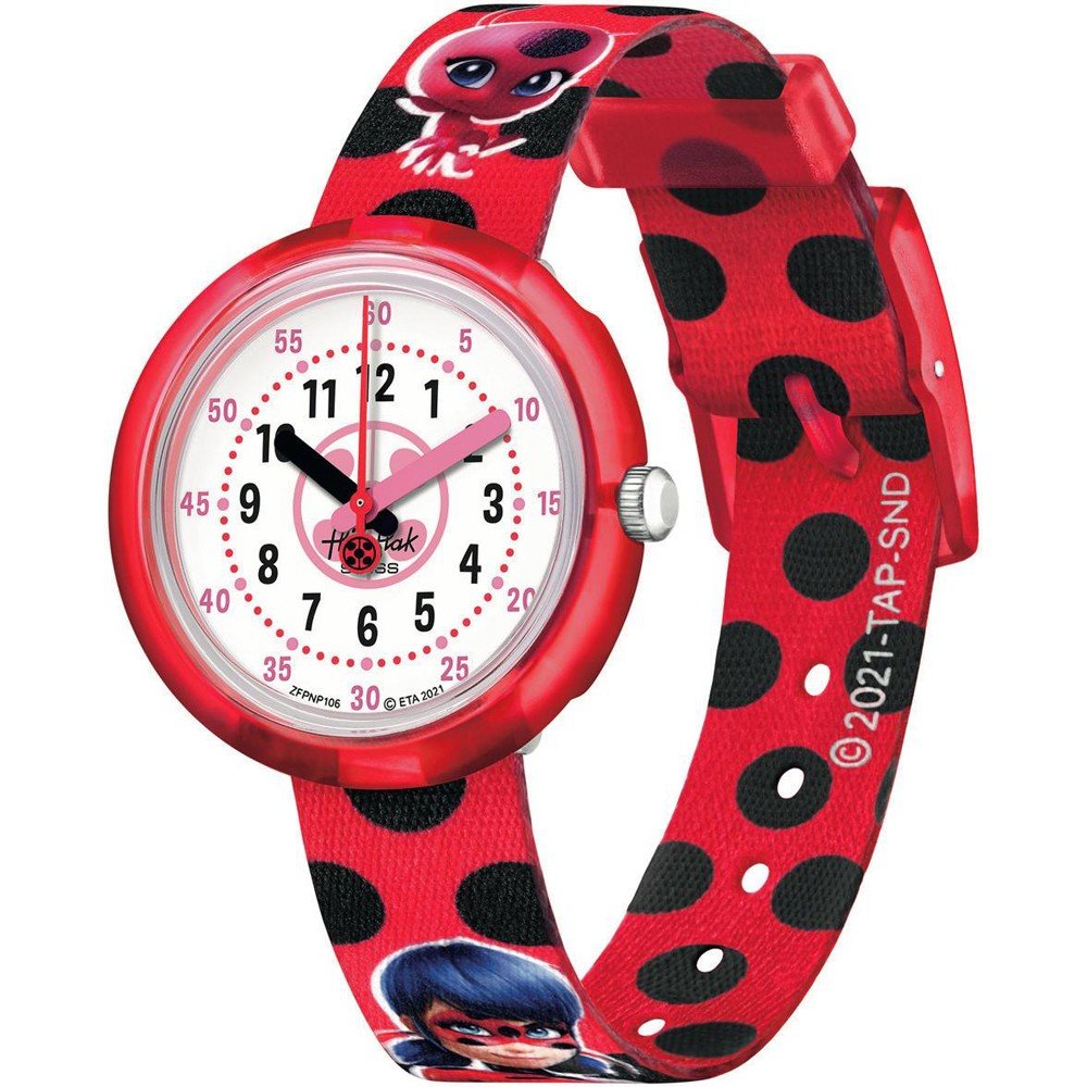 Reloj Flik Flak 5+ Power Time FPNP106 Miraculous Ladybug