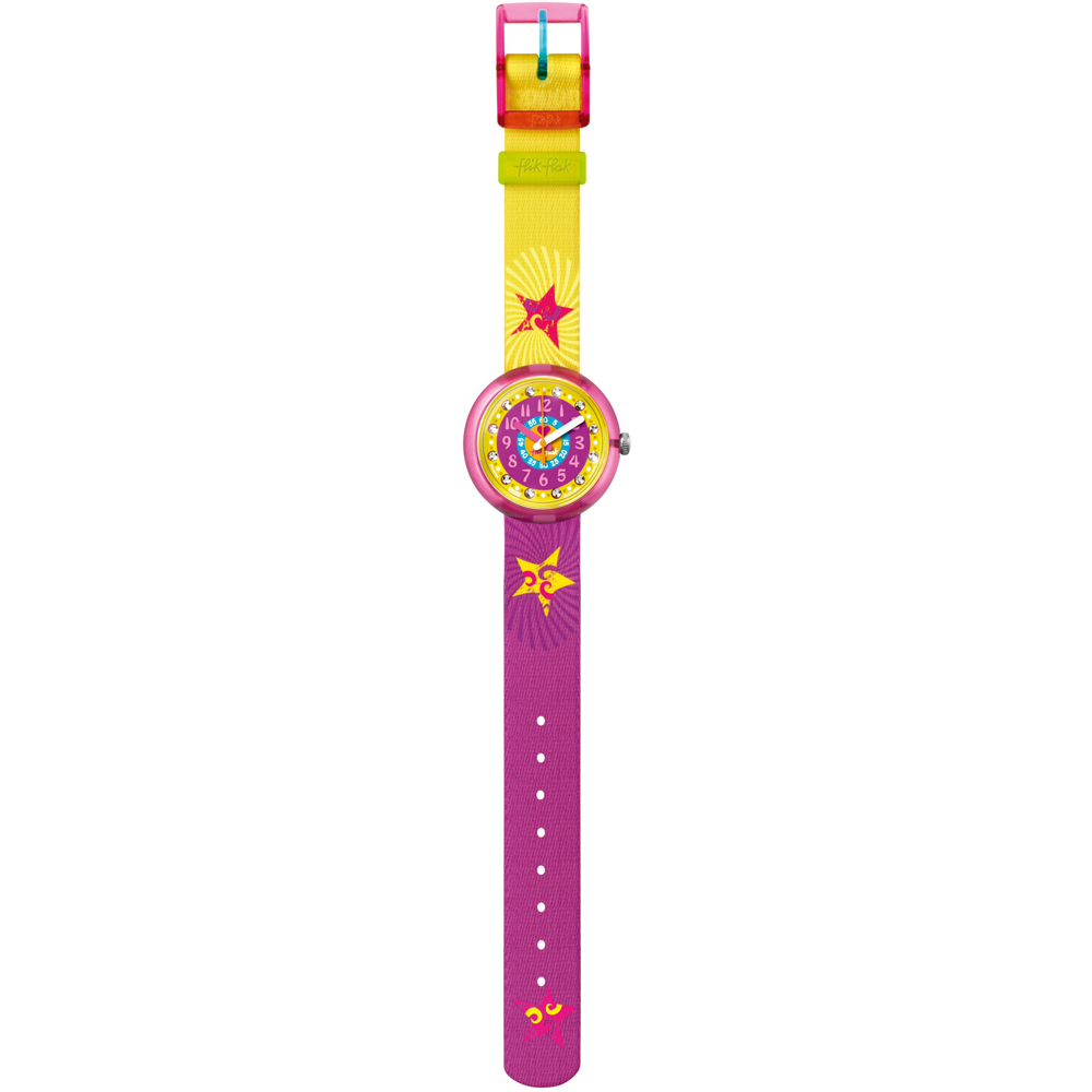 Reloj Flik Flak 5+ Power Time FPNP004 Pink Splashy & Flashy