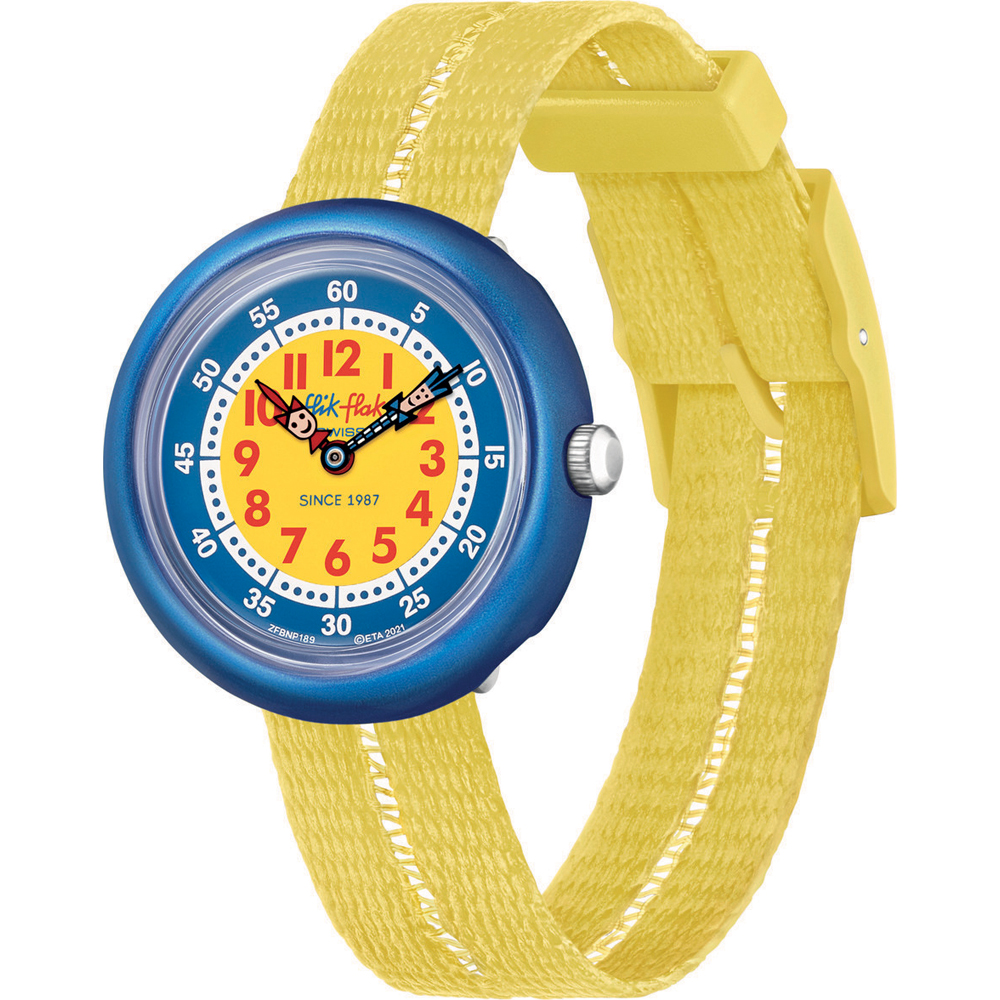 Reloj Flik Flak 5+ Power Time FBNP189 Retro Yellow