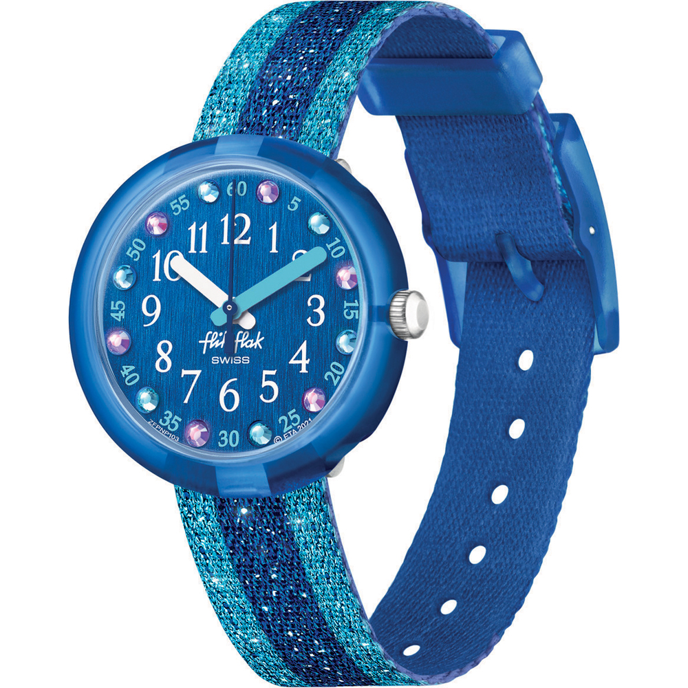 Reloj Flik Flak 5+ Power Time FPNP103 Shine In Blue