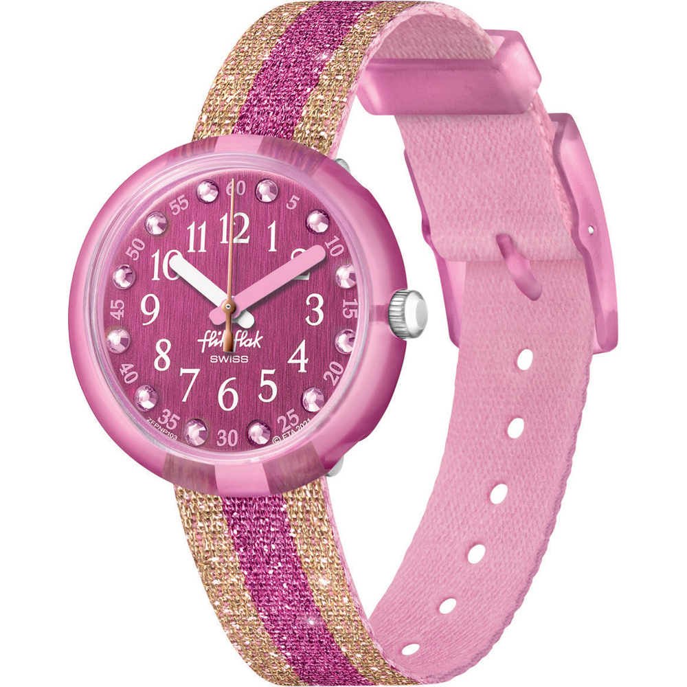 Reloj Flik Flak 5+ Power Time FPNP105 Shine In Pink