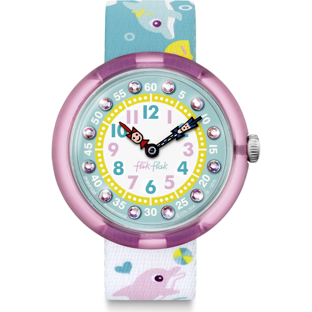 Reloj Flik Flak 3+ Story Time FBNP035 Sunny Hours - Splashy Dolphins