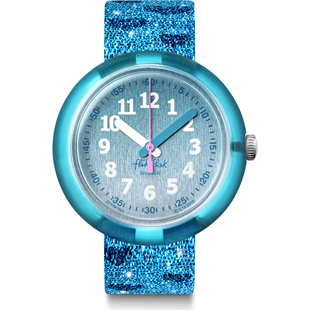Reloj Flik Flak 5+ Power Time FPNP064 Turquoise Sparkle