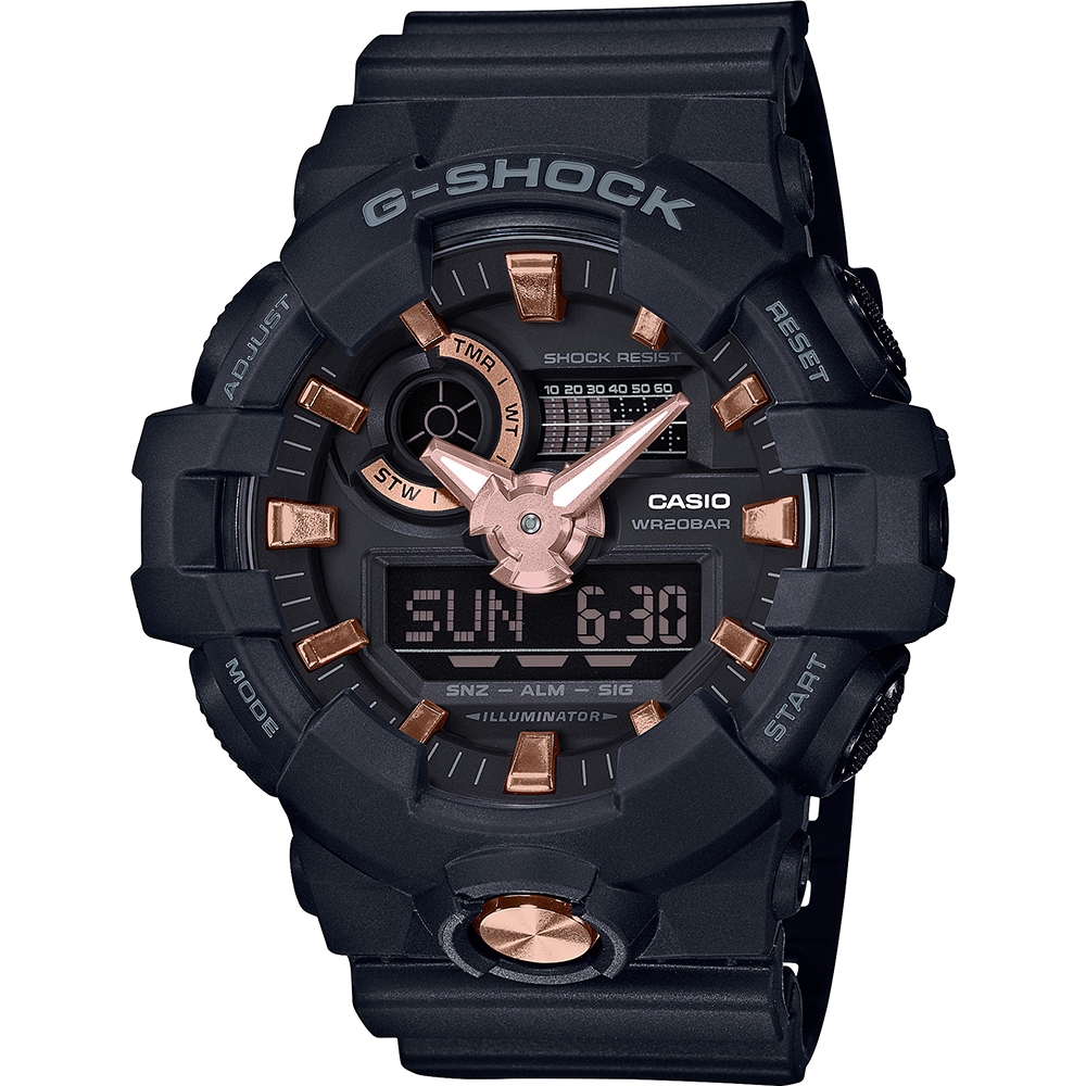 Reloj G-Shock Classic Style GA-710B-1A4ER Black and Gold