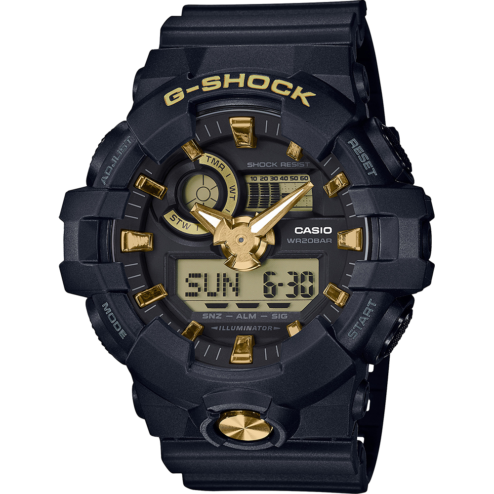 Reloj G-Shock Classic Style GA-710B-1A9ER Black and Gold