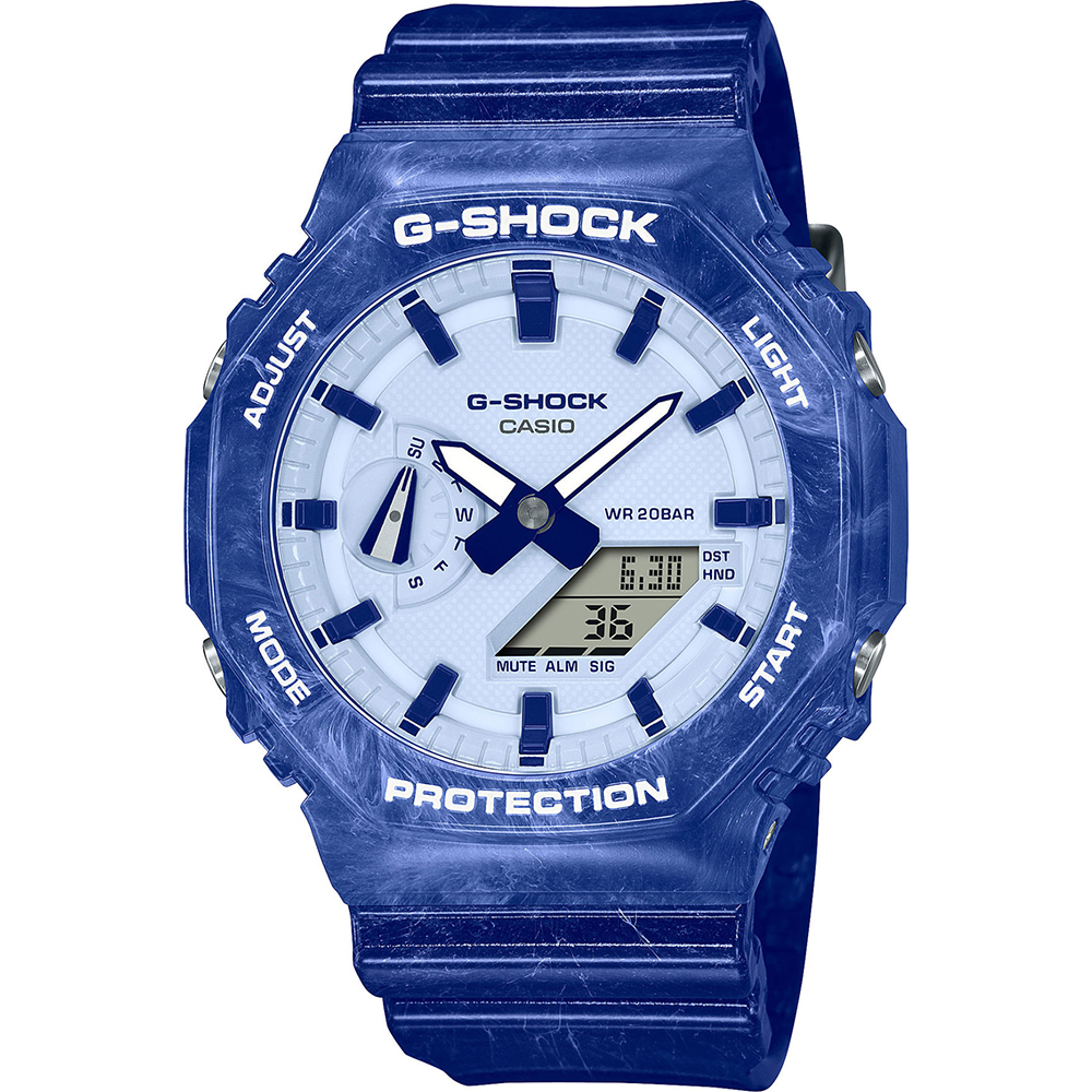 Reloj G-Shock Classic Style GA-2100BWP-2AER Carbon Core Guard - Blue & White Pottery
