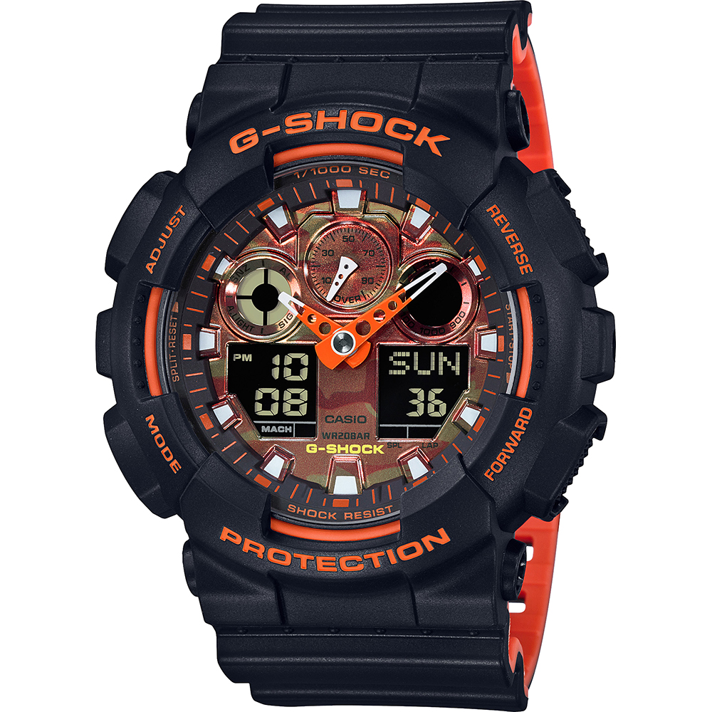 Reloj G-Shock Classic Style GA-100BR-1A Ana-Digi - Bright Orange