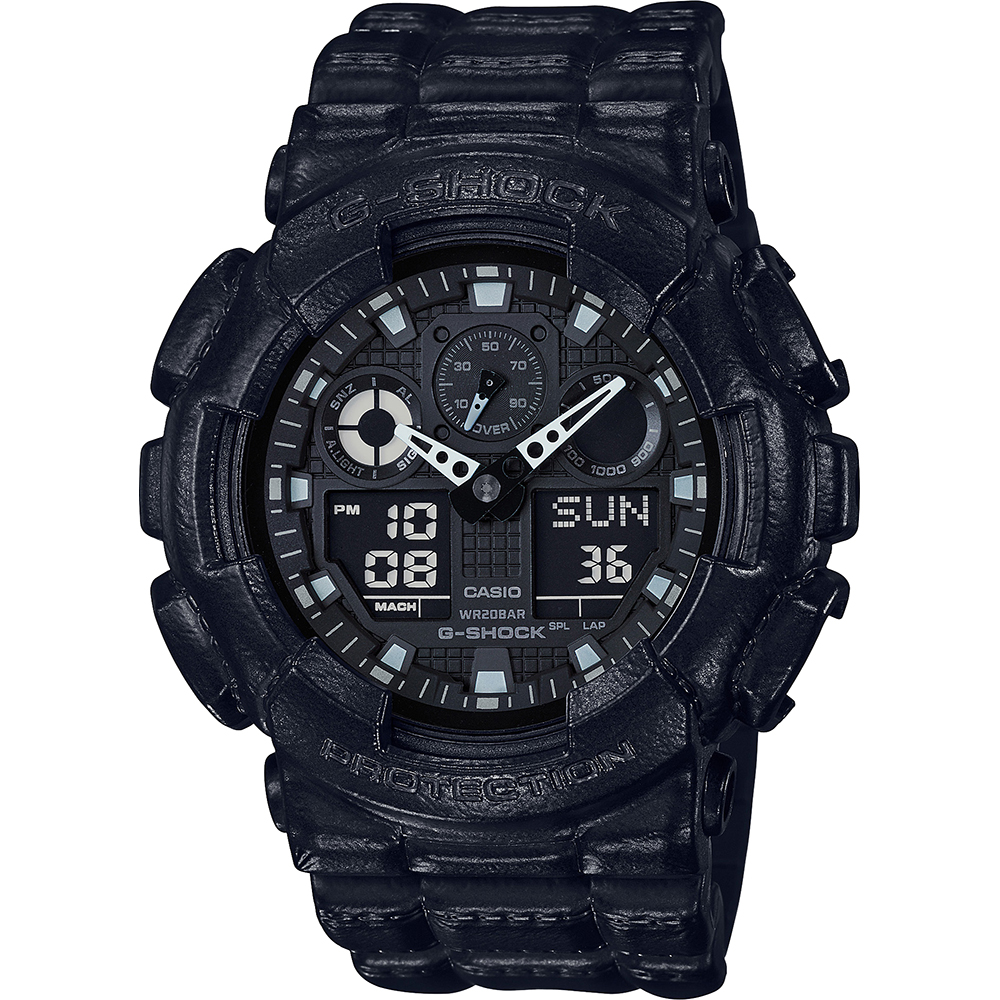 Reloj G-Shock Classic Style GA-100BT-1AER Black Out Texture