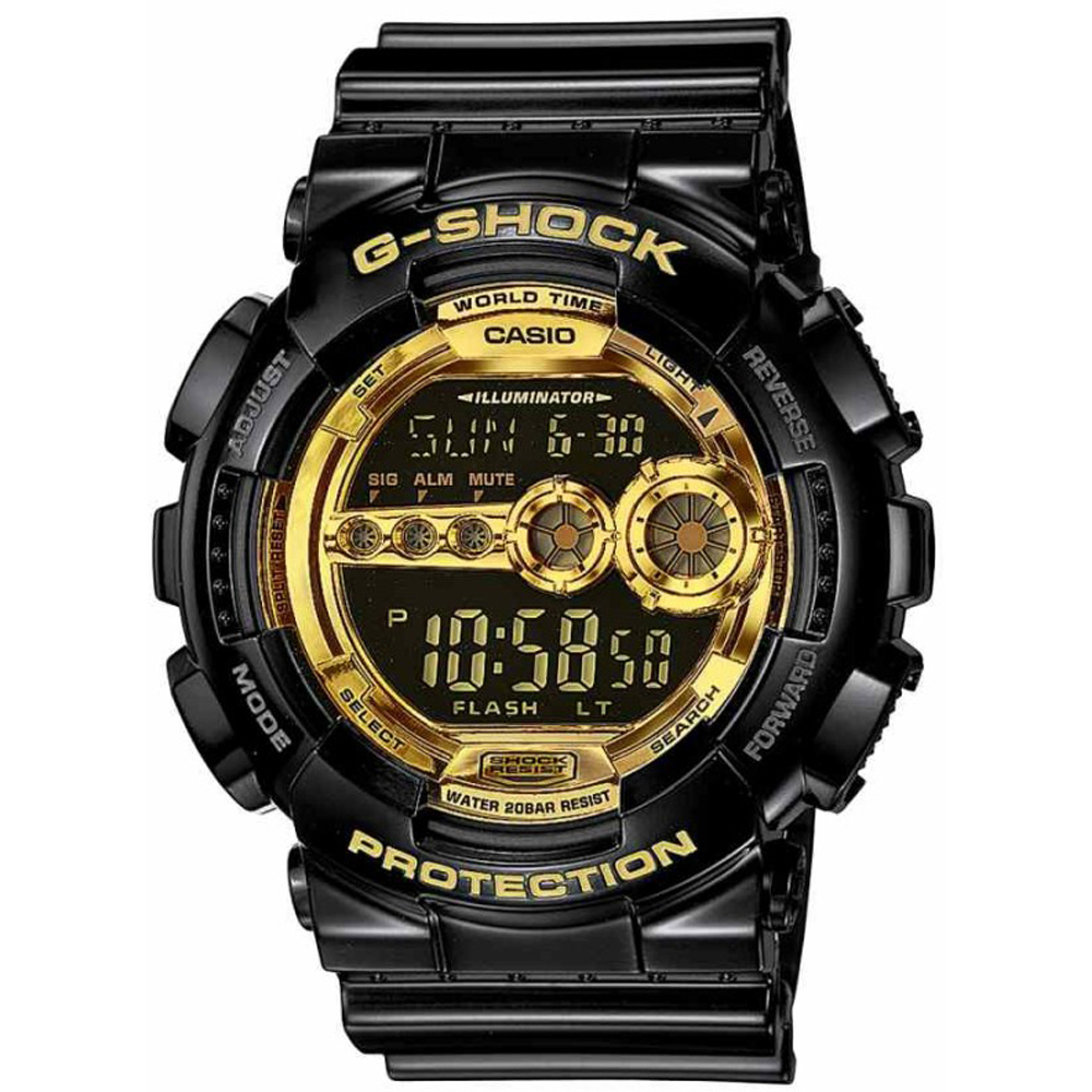 Reloj G-Shock Classic Style GD-100GB-1ER World Time - Garish Black