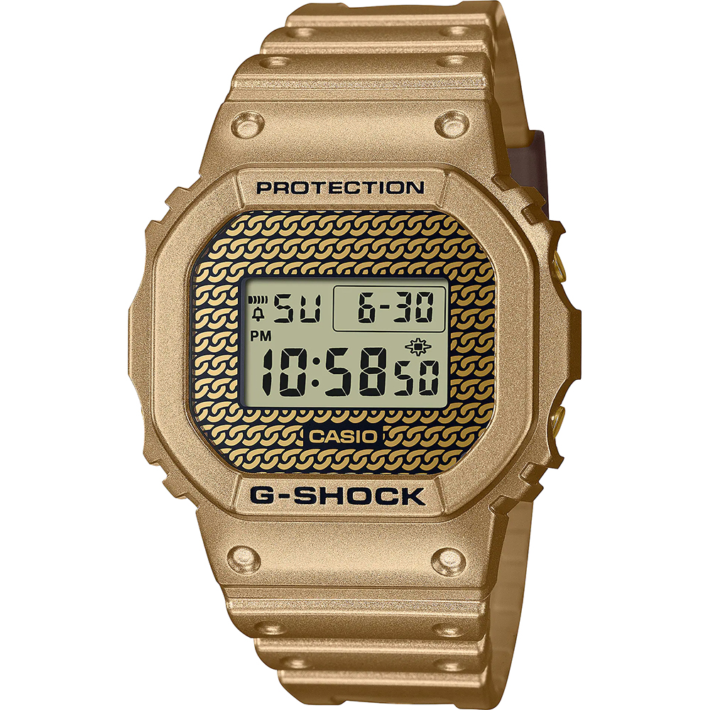 Reloj G-Shock Classic DWE-5600HG-1ER Hip Hop Gold Chain EAN: 4549526320675 •