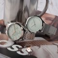 Silver ladies quartz watch with trendy green dial Colección Primavera-Verano Hugo Boss