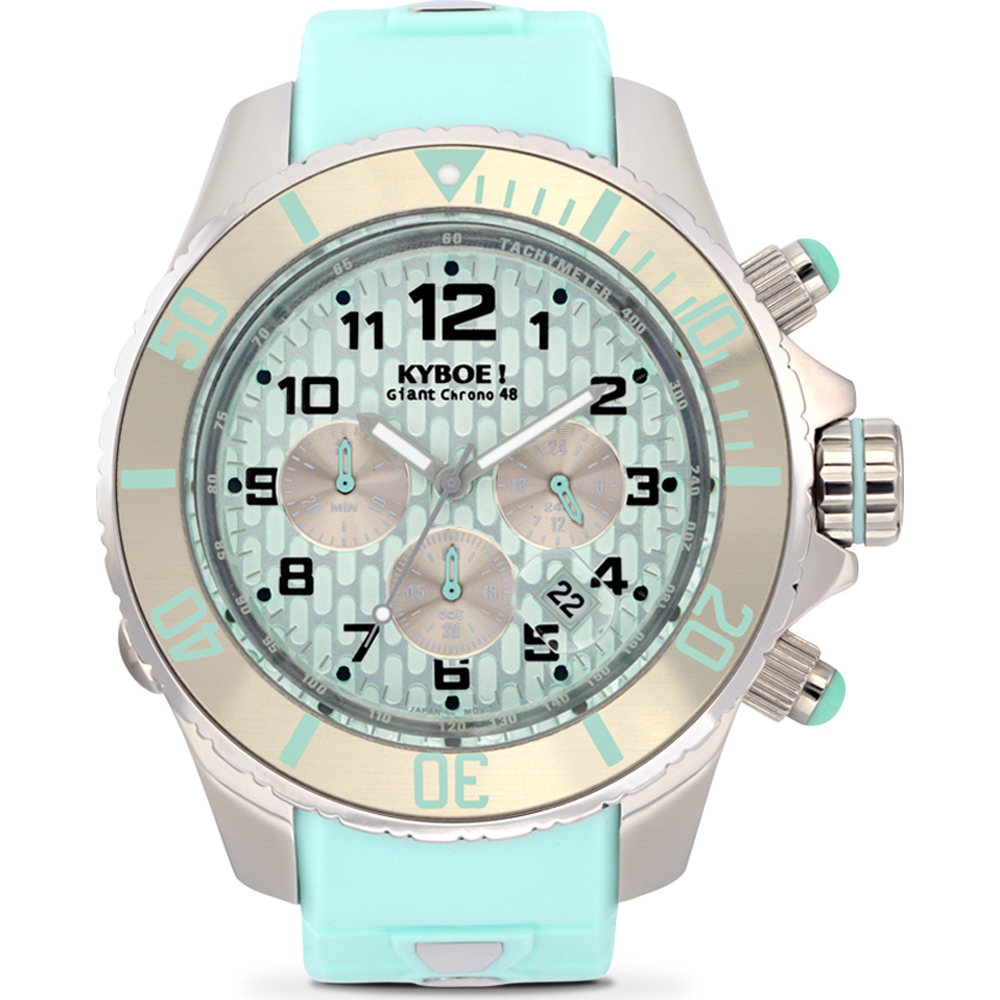 Watch Swimming watch Chrono Silver Mint KYC-004-48