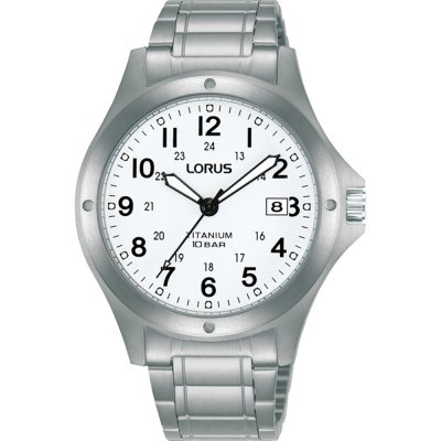 Lorus Reloj de pulsera de titanio para hombre RG889CX9, titanio, Titanio,  Moderno