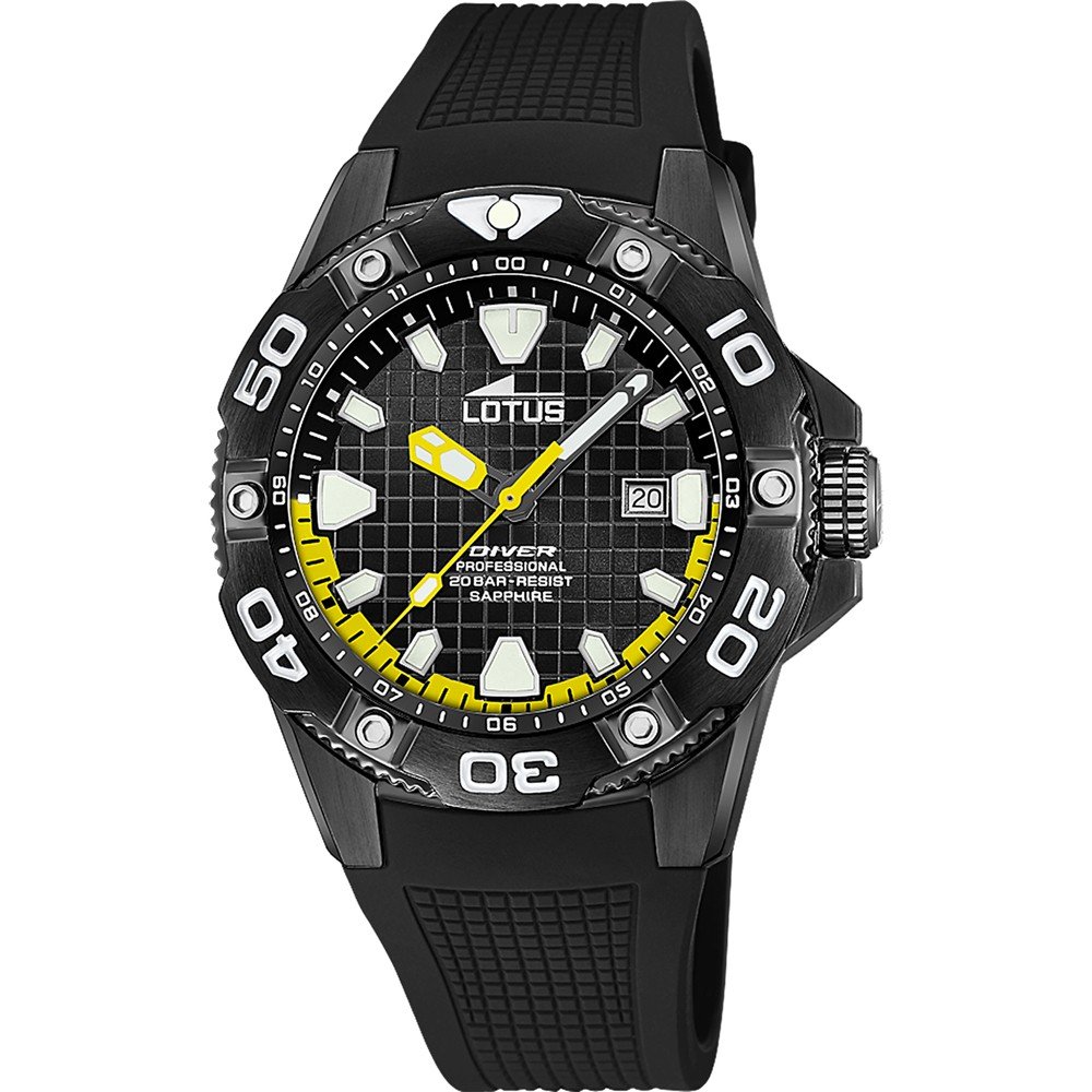 Reloj Lotus Hombre Acero Negro + Correa de Regalo