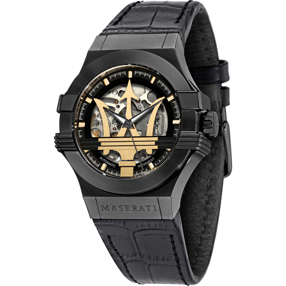 Reloj Maserati Traguardo Hombre Cronógrafo Negro y Dorado R8871612036