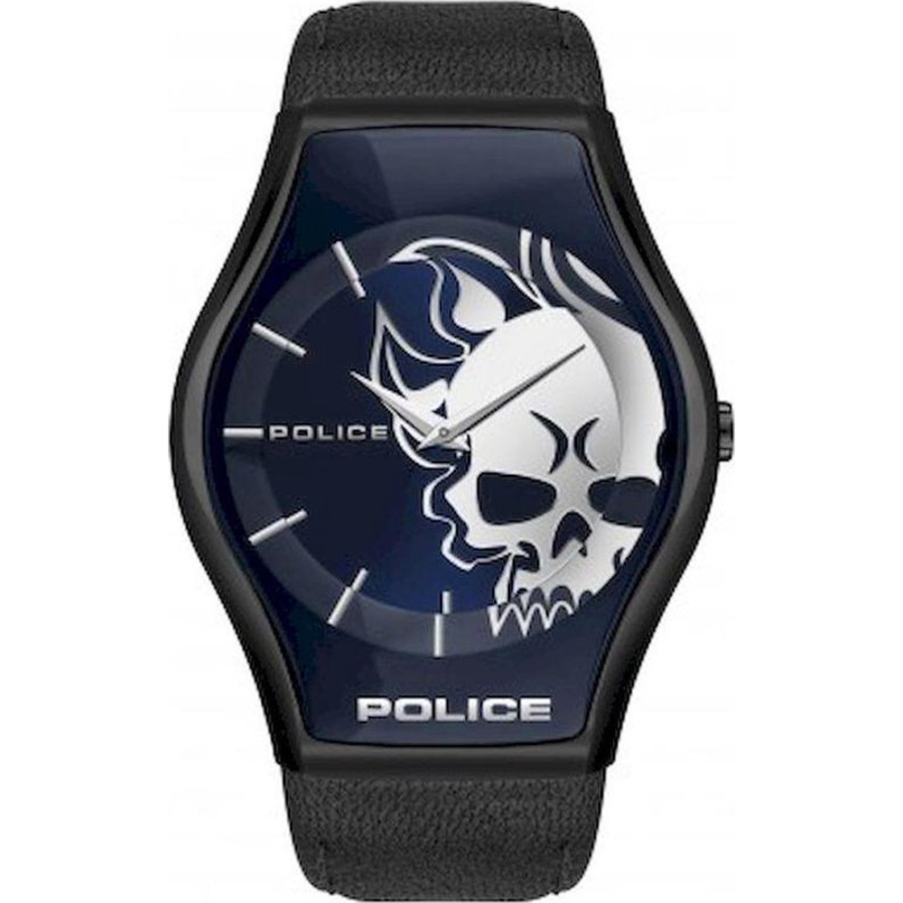 Police Reloj analógico de cuarzo para hombre con correa de acero inoxidable  1, Negro -, Pulsera