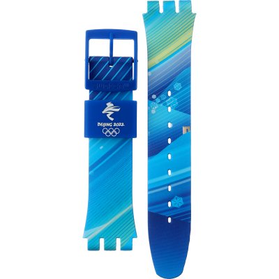 Correa Swatch Plastic - Originals Large (41mm) SUO/SO29/SO32 ASO29Z700 2022 Olympic Collection - Chinese winter scenery