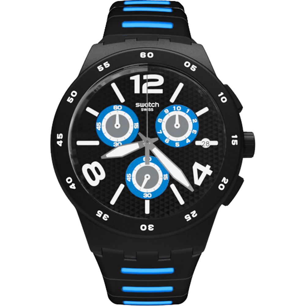 Reloj Swatch New Chrono Plastic SUSB410 Black Spy