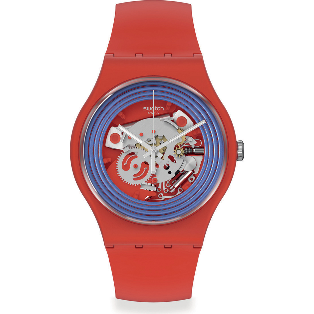 Reloj Swatch Big Bold SO29R103 Blue Rings Red