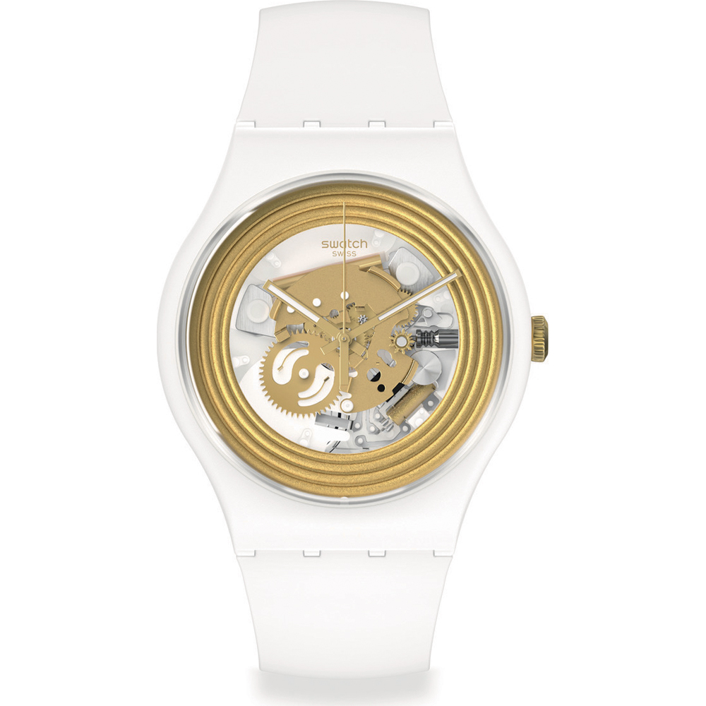 Reloj Swatch NewGent SO29W107 Golden Rings White