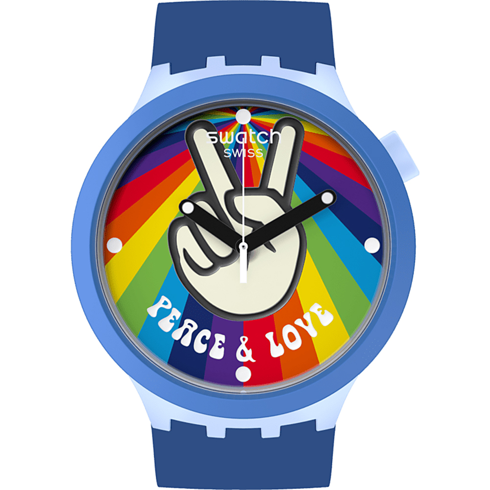 Reloj Swatch Big Bold SB03N105 Peace Hand Love