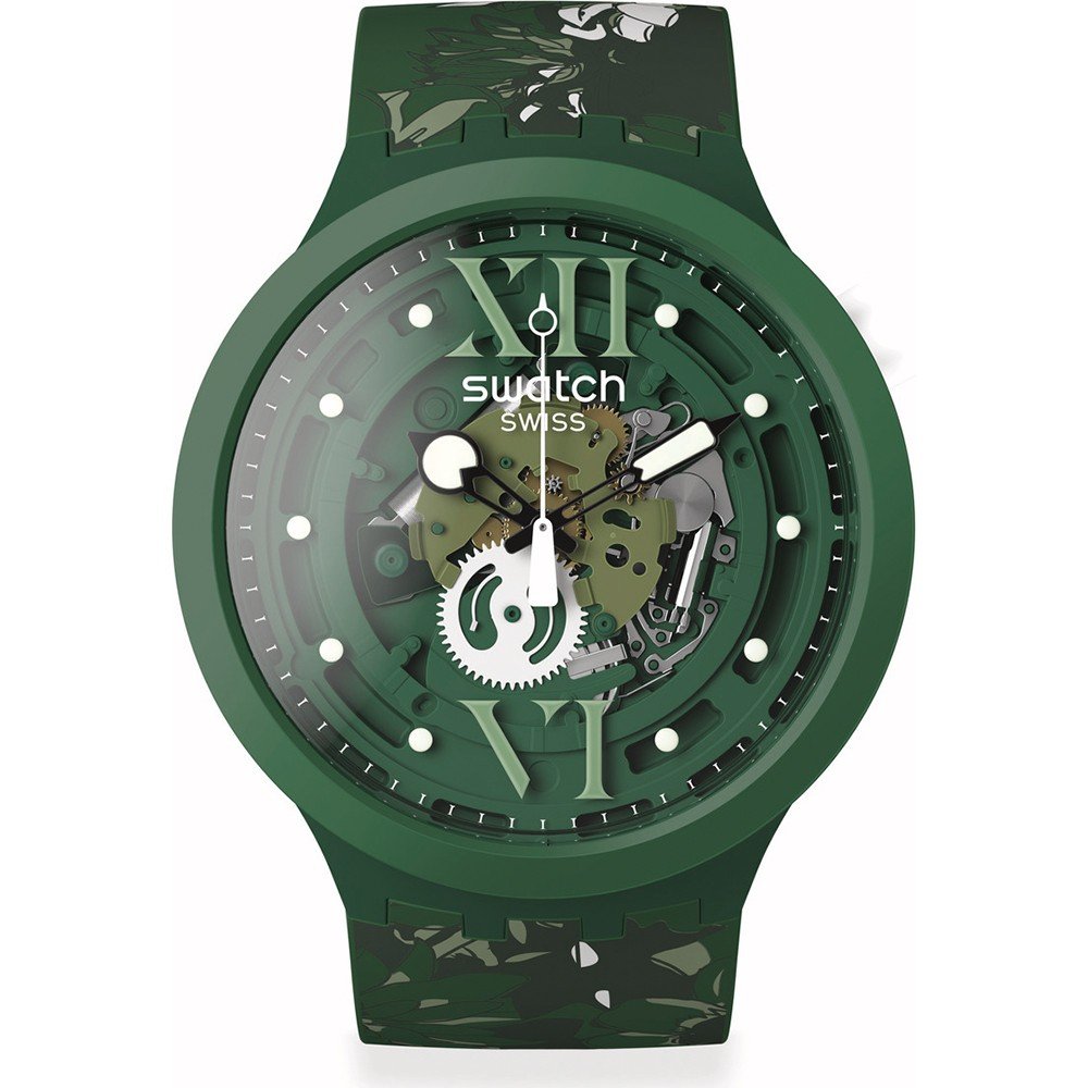 Reloj Swatch Big Bold SB05G104 Camoflower Green