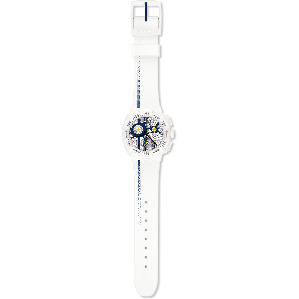 Reloj Swatch Chrono Plastic SUIW408 Street Map Blue