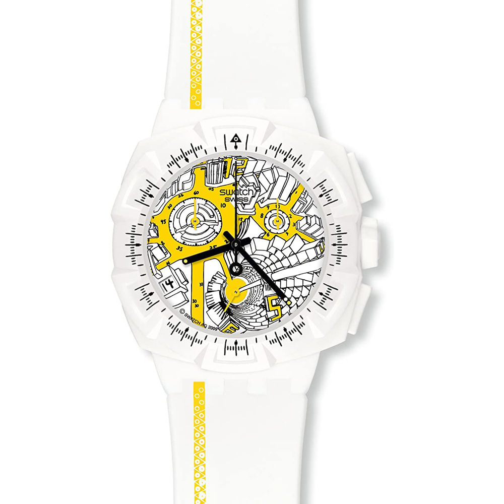 Reloj Swatch Chrono Plastic SUIW410 Street Map Yellow