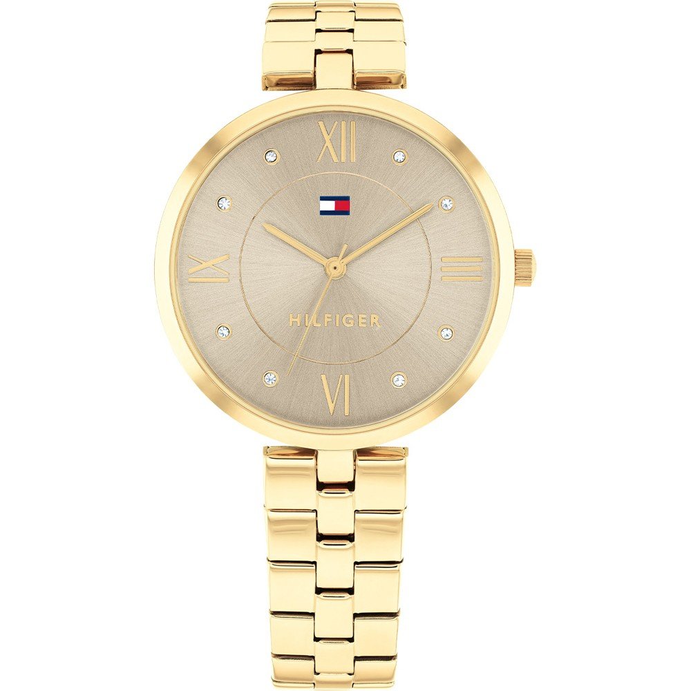 Reloj Tommy Hilfiger Emery Dorado Acero Inox Para Mujer