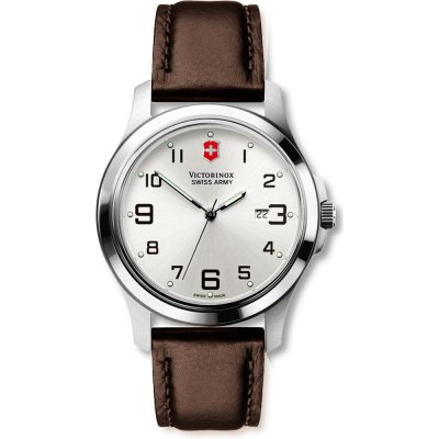 Victorinox garrison black dial sales silicone strap men's watch 26033cb